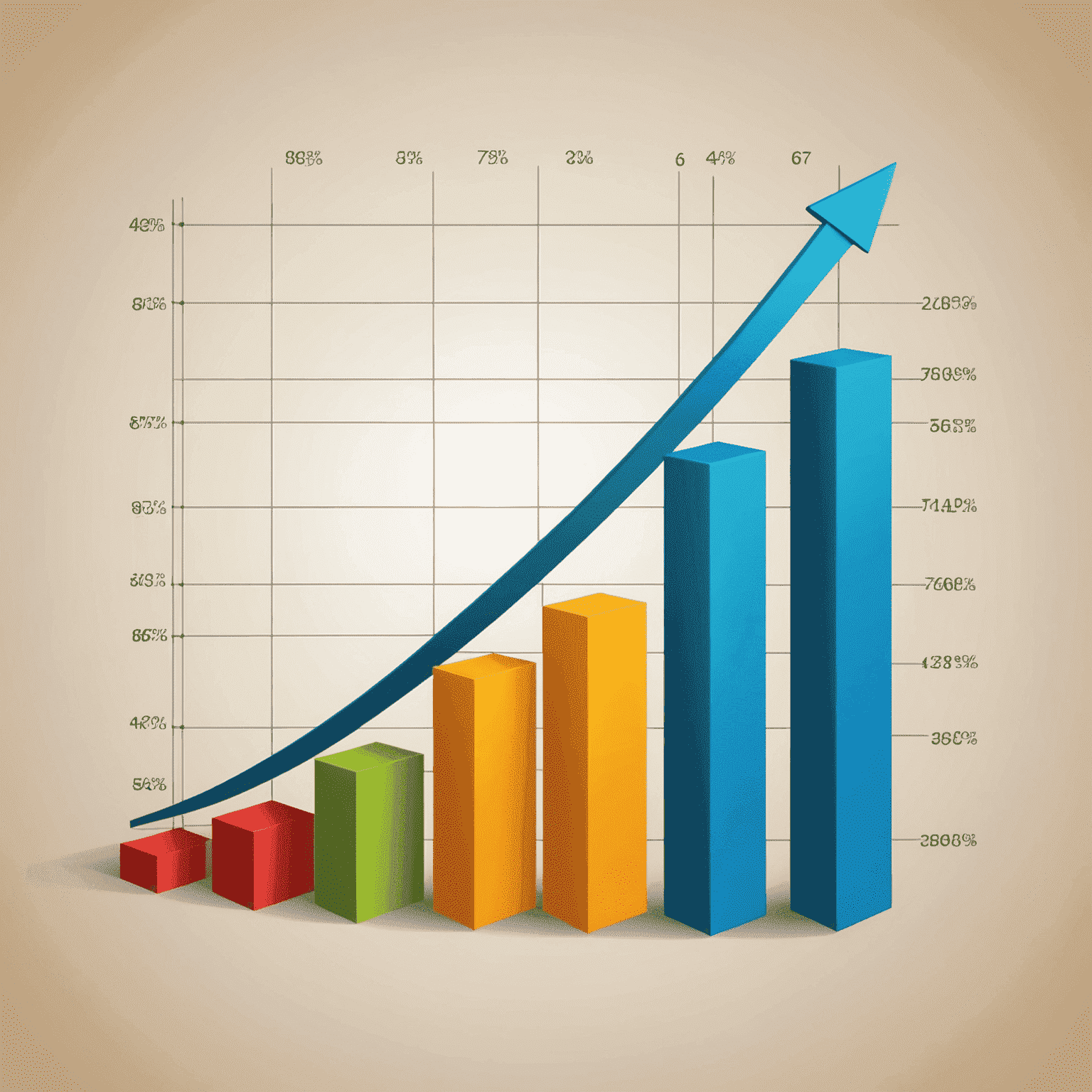 Illustration of a graph showing upward growth, representing effective strategies for small and medium enterprises to achieve success.