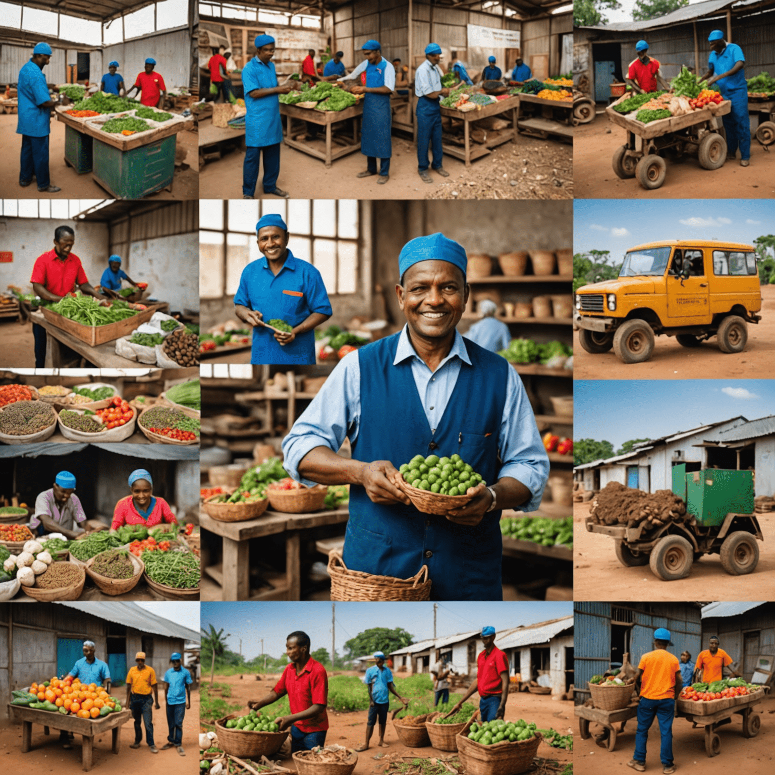 Collage of successful small and medium enterprises, showcasing their resilience in navigating economic challenges.